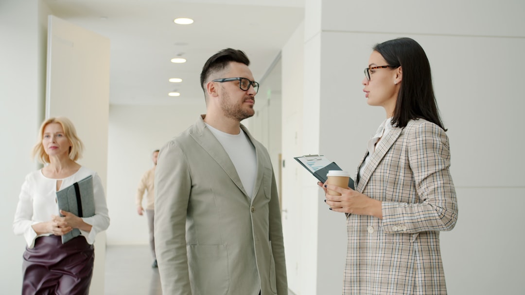Professional colleagues collaborating in a modern office